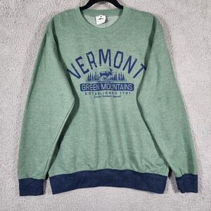 VTG 90's Prairie Mountain Vermont Green Mountains Sweatshirt Men's M Green
